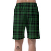 Green Plaid Tartan Sottish Men's Shorts-grizzshop