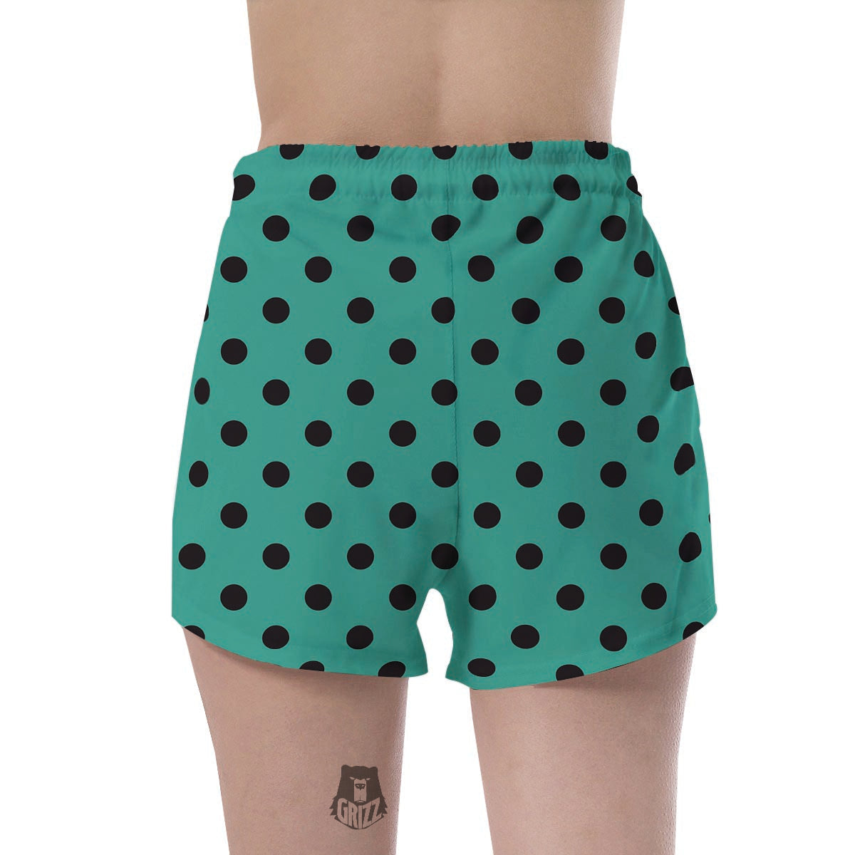 Green Polka Dot Women's Shorts-grizzshop