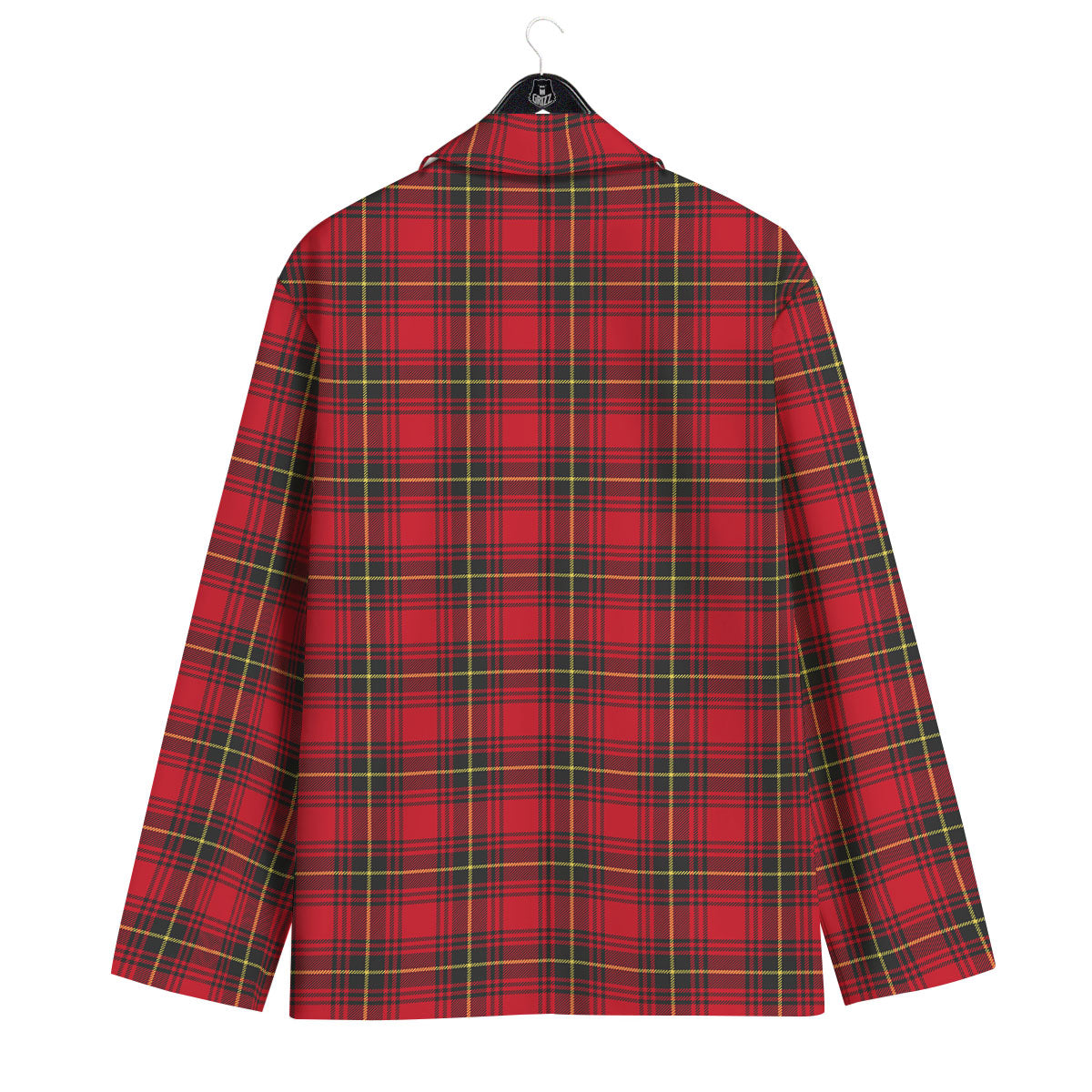 Green Red And Yellow Line Stewart Print Pattern Men's Sport Coat-grizzshop