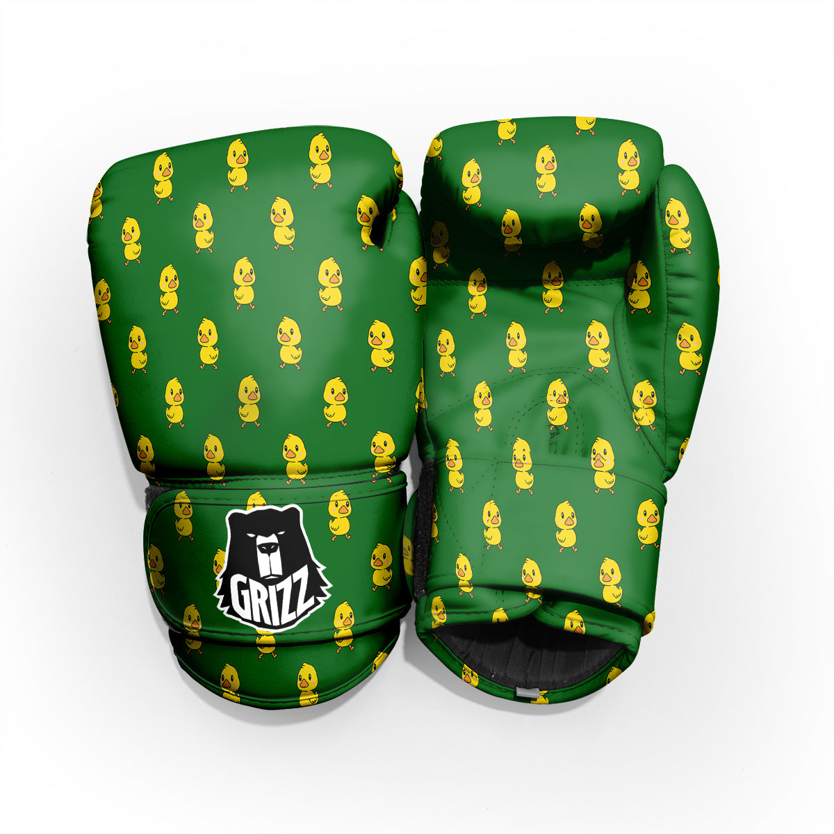 Green Rubber Duck Print Pattern Pro Boxing Glove