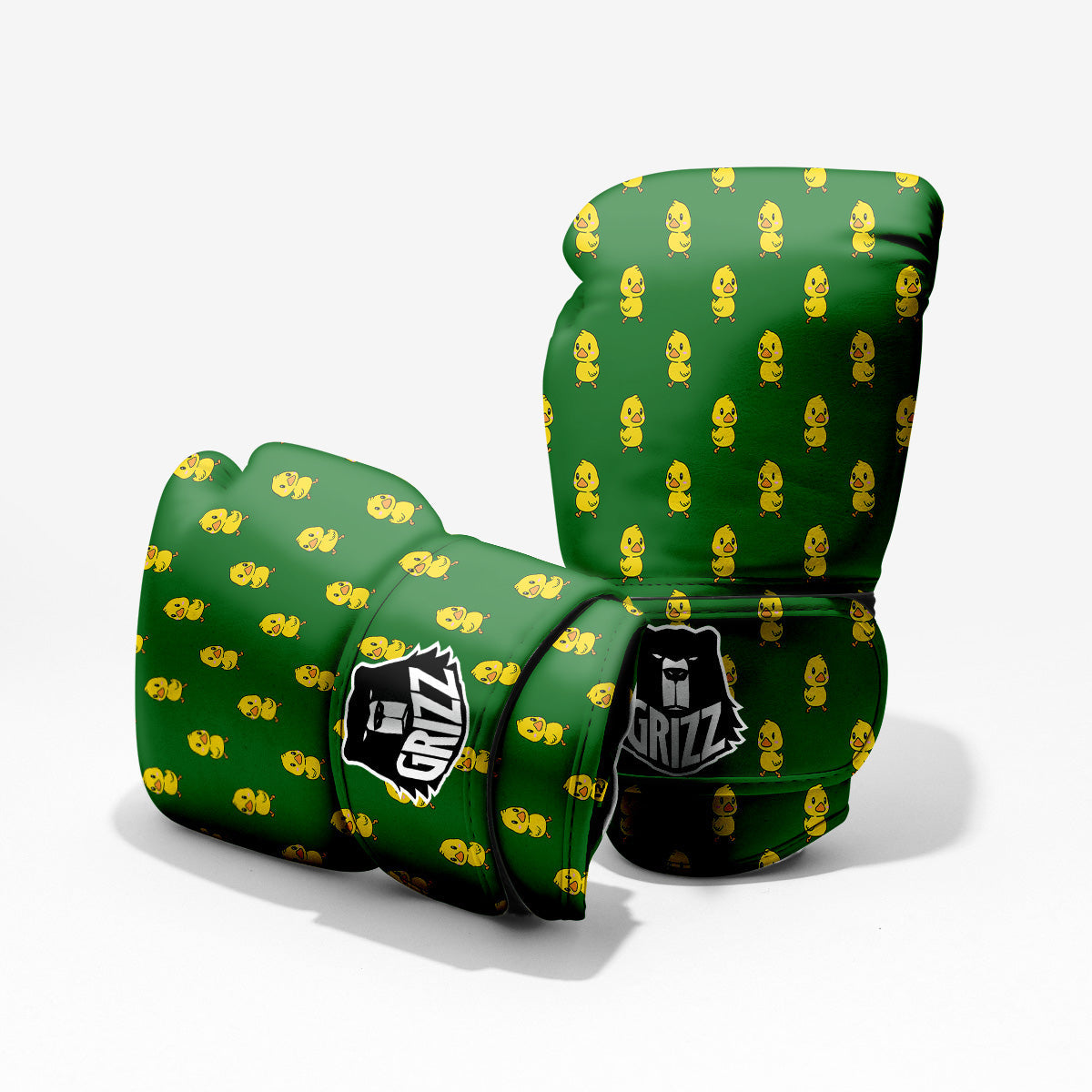 Green Rubber Duck Print Pattern Pro Boxing Glove