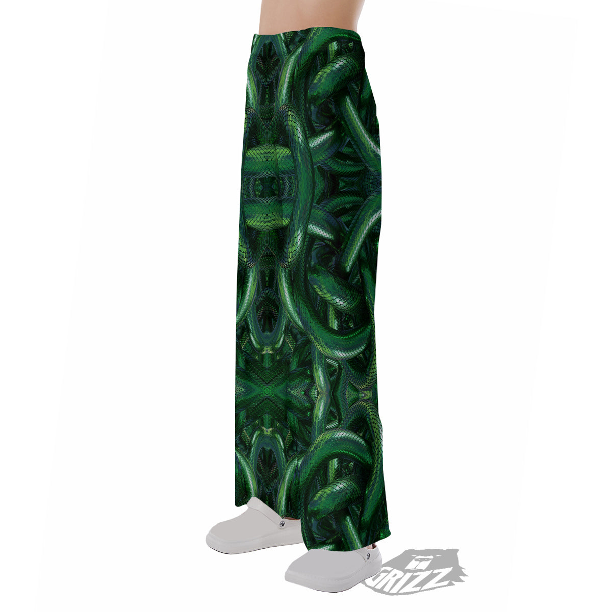 Green Snake 3D Print Pattern Pajama Pants-grizzshop
