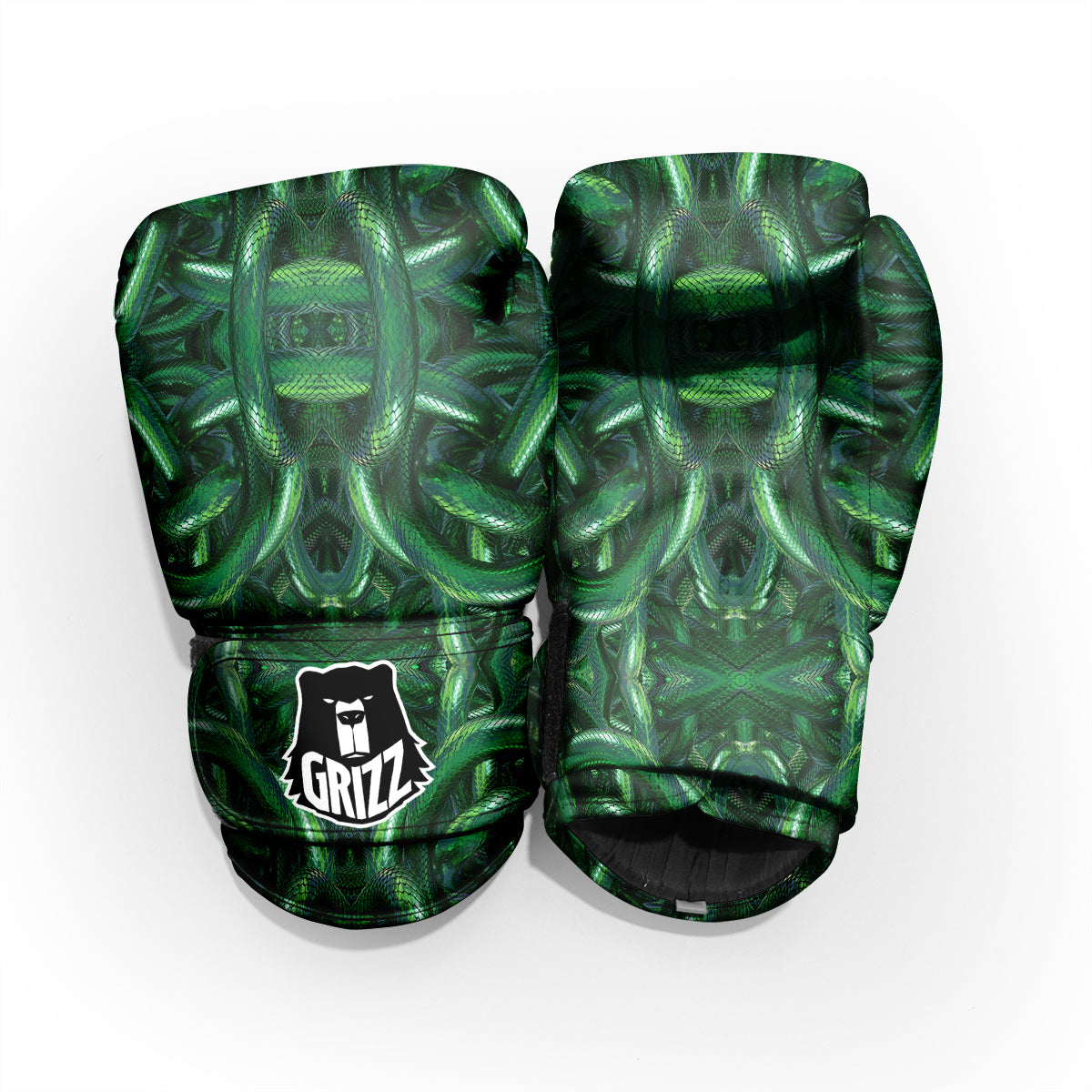 Green Snake 3D Print Pattern Pro Boxing Glove