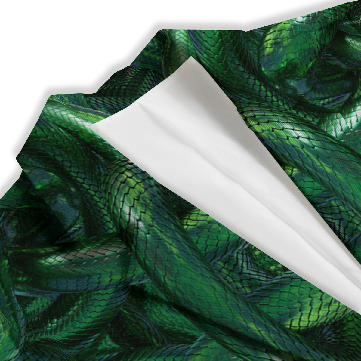 Green Snake 3D Print Pattern Women's Blazer-grizzshop