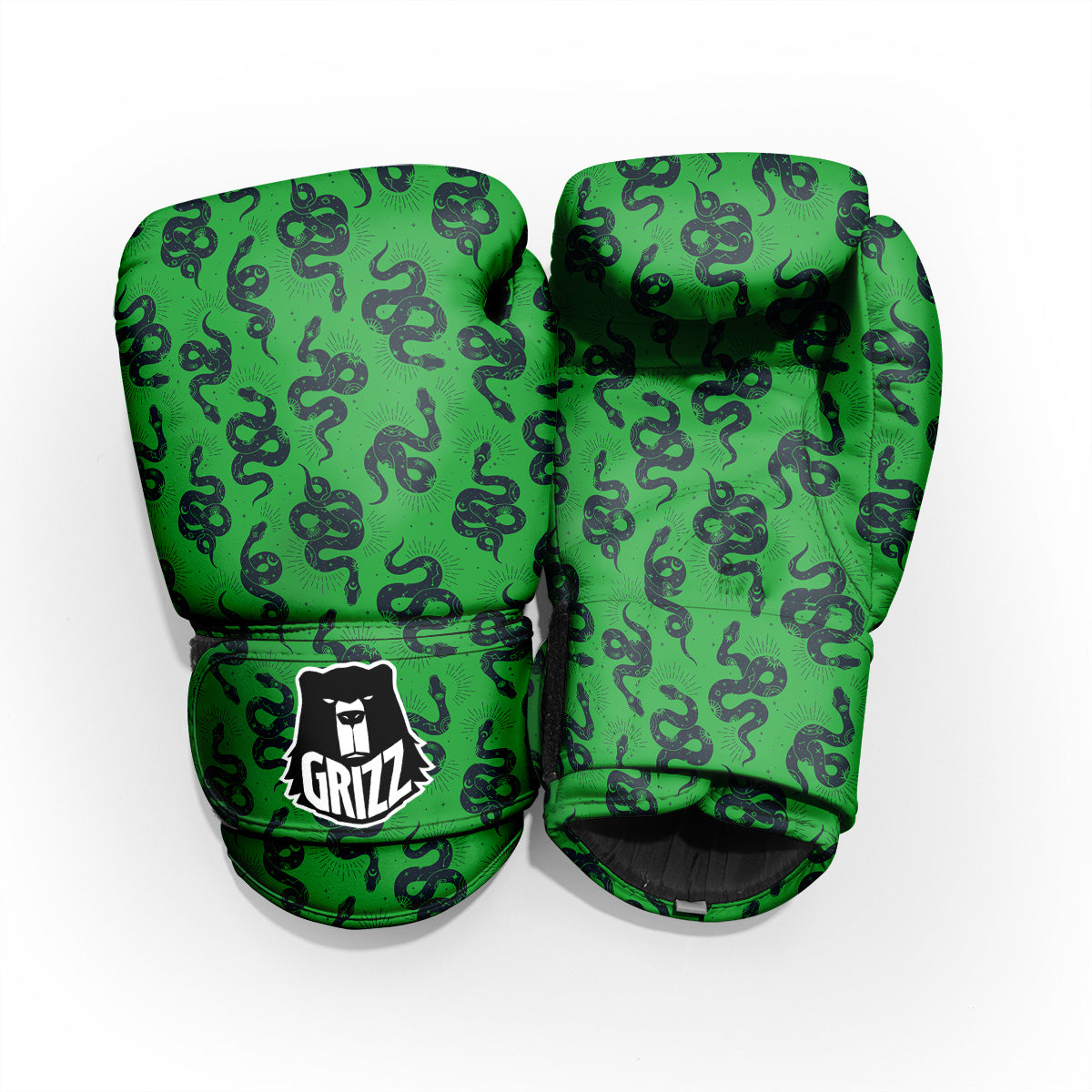 Green Snake Magic Eye Print Pattern Pro Boxing Glove