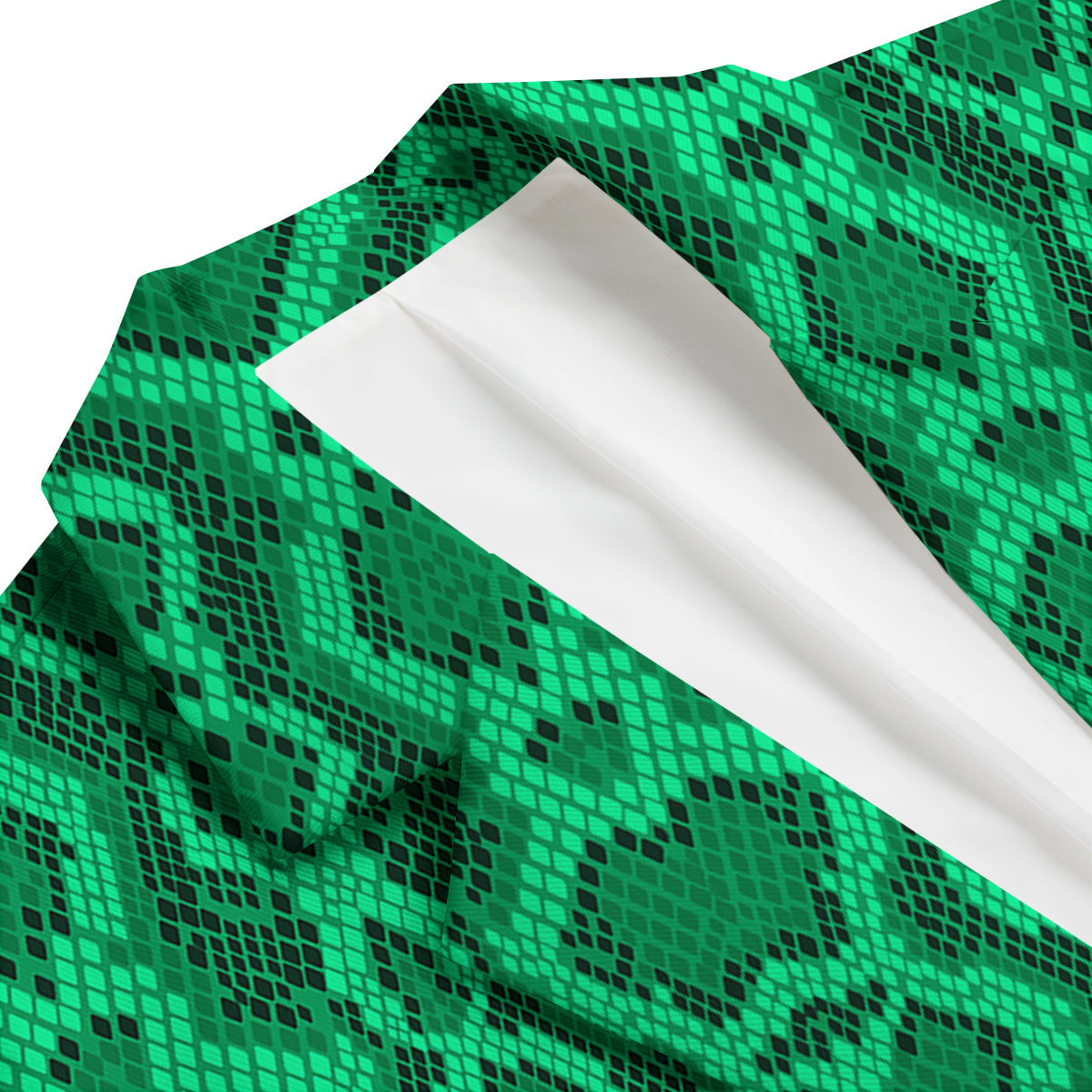 Green Snakeskin Python Skin Pattern Print Men's Blazer-grizzshop