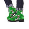Green Teddy Bear Nurse Leather Boots-grizzshop