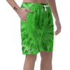 Green Tie Dye Men's Shorts-grizzshop