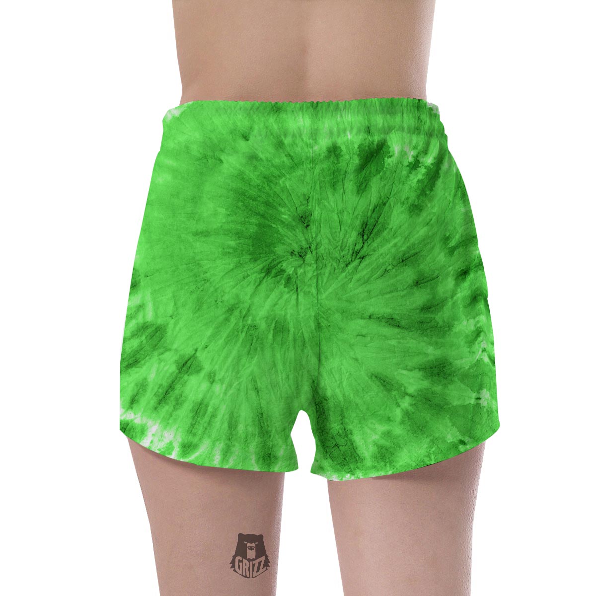 Green Tie Dye Women's Shorts-grizzshop