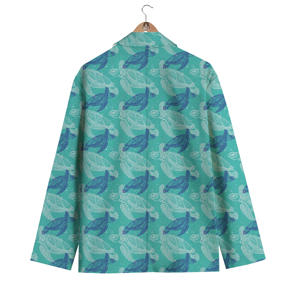 Green Turtle Men's Blazer-grizzshop