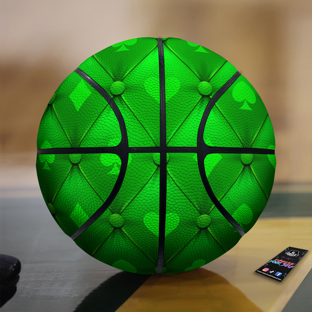Green Casino Print Pattern Basketball