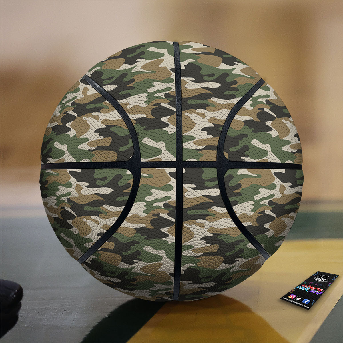 Ice Hockey Players Print Pattern Basketball