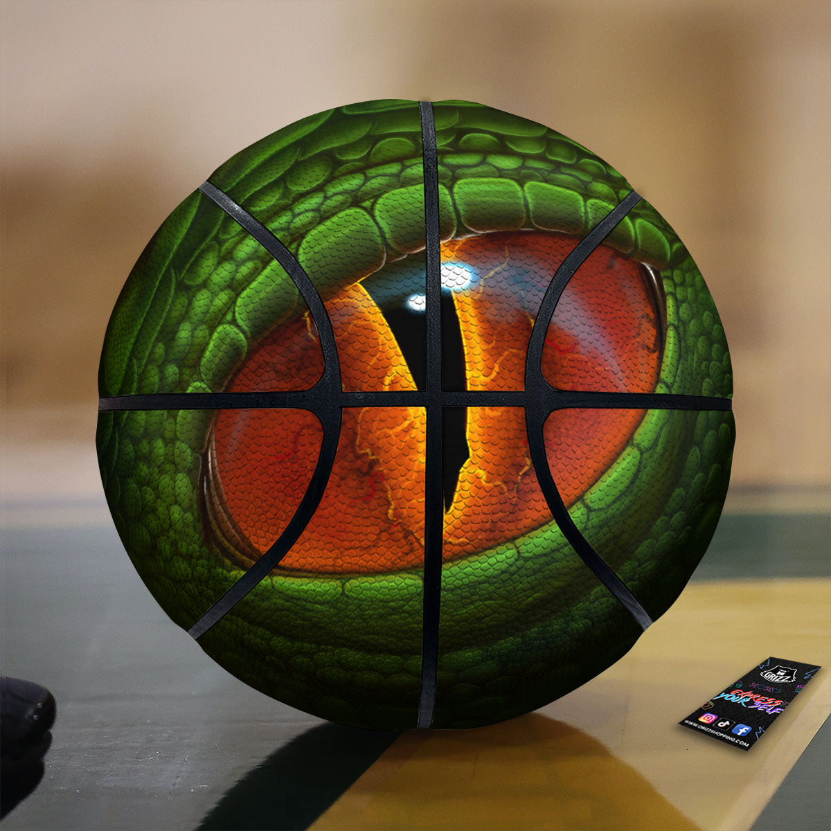 Green Dragon's Eye Print Basketball