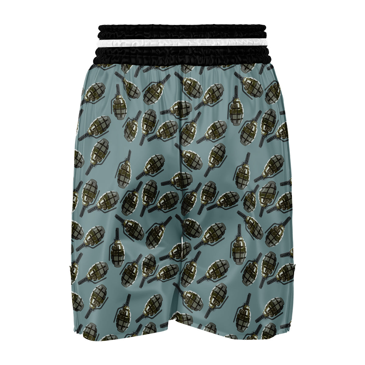 Grenade Print Pattern Boxing Shorts-grizzshop