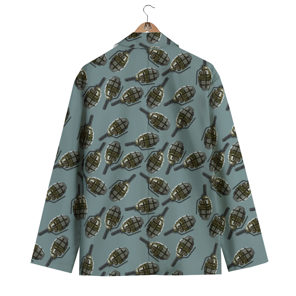 Grenade Print Pattern Men's Blazer-grizzshop
