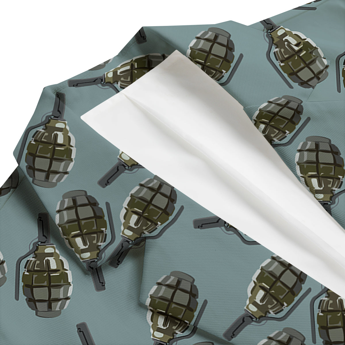 Grenade Print Pattern Men's Blazer-grizzshop