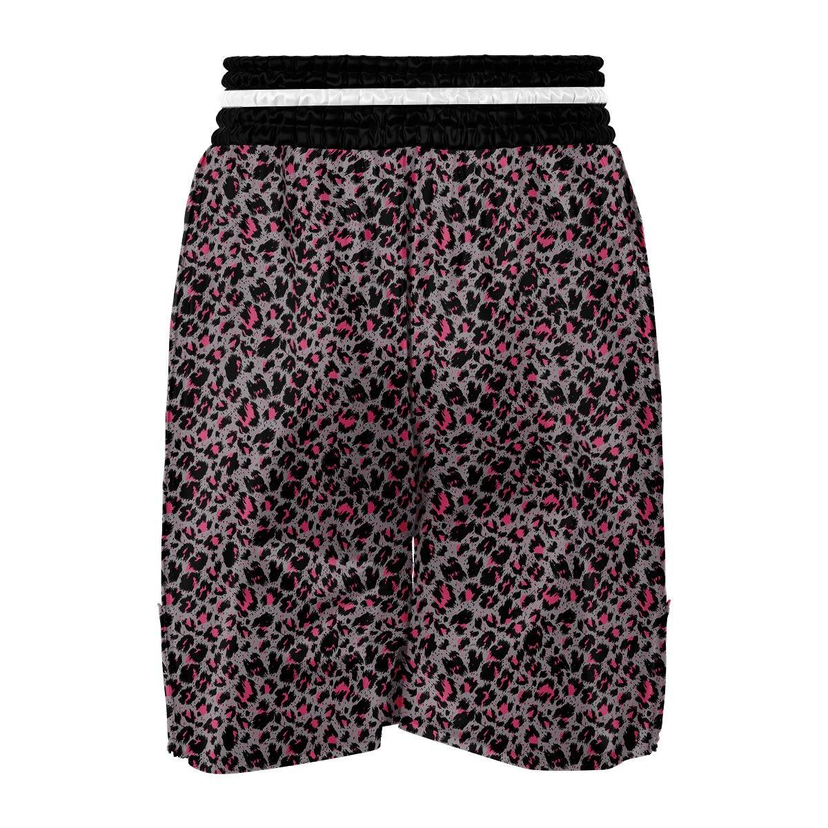 Grey And Pink Leopard Boxing Shorts-grizzshop