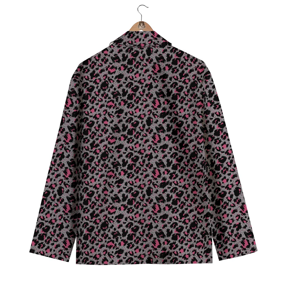 Grey And Pink Leopard Men's Blazer-grizzshop