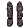 Grey And Pink Leopard Muay Thai Shin Guards-grizzshop