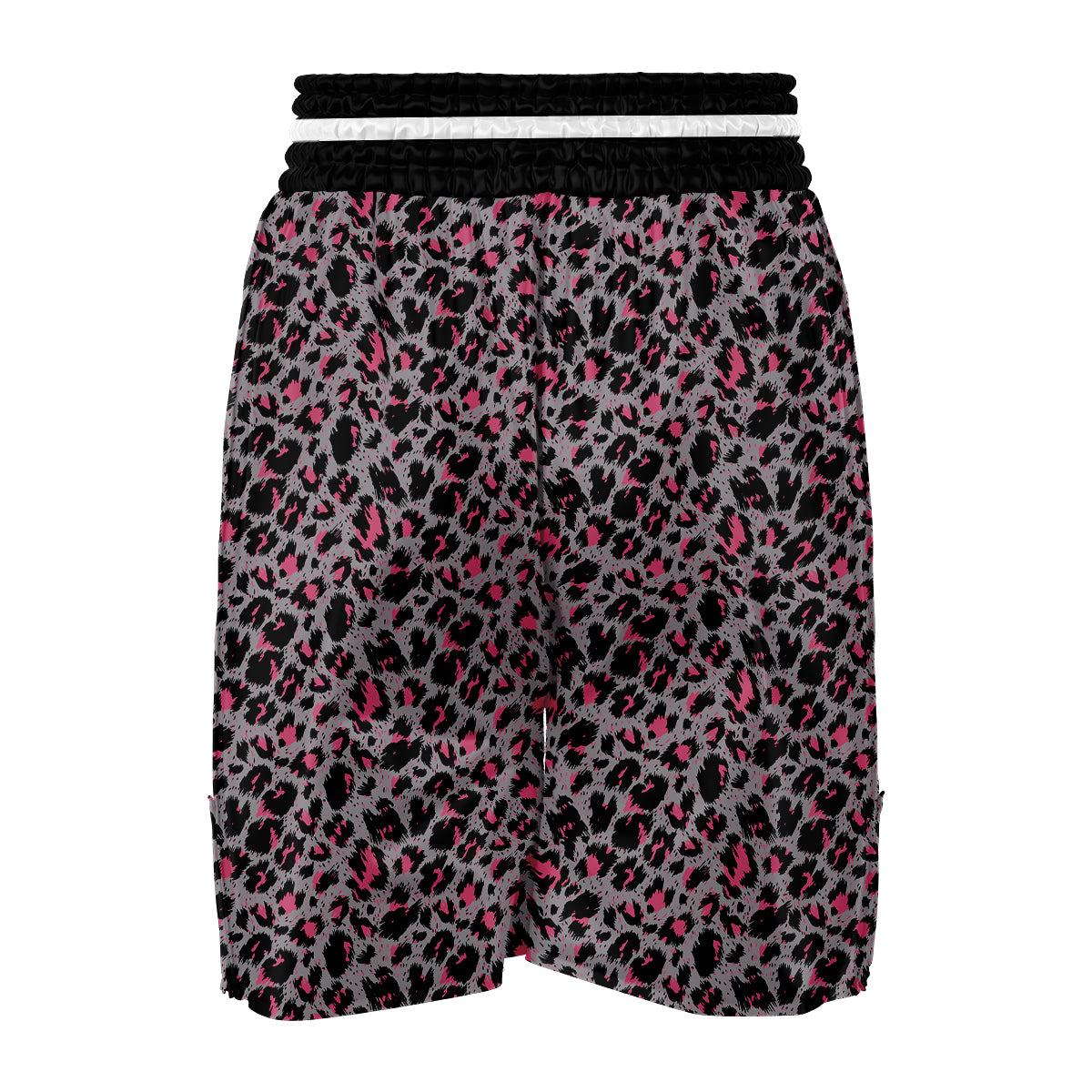 Grey And Pint Leopard Boxing Shorts-grizzshop