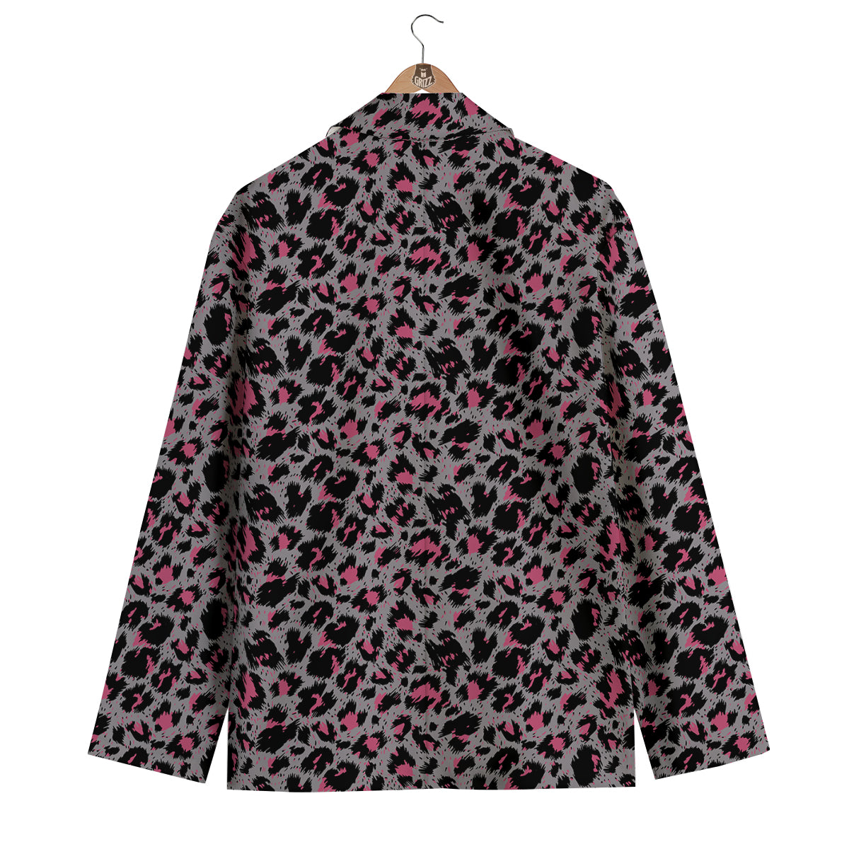 Grey And Pint Leopard Men's Blazer-grizzshop