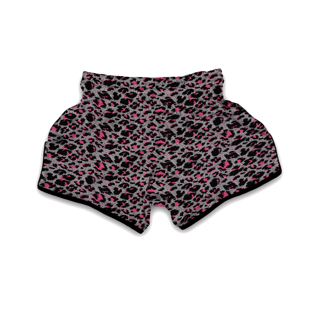 Grey And Pint Leopard Muay Thai Boxing Shorts-grizzshop