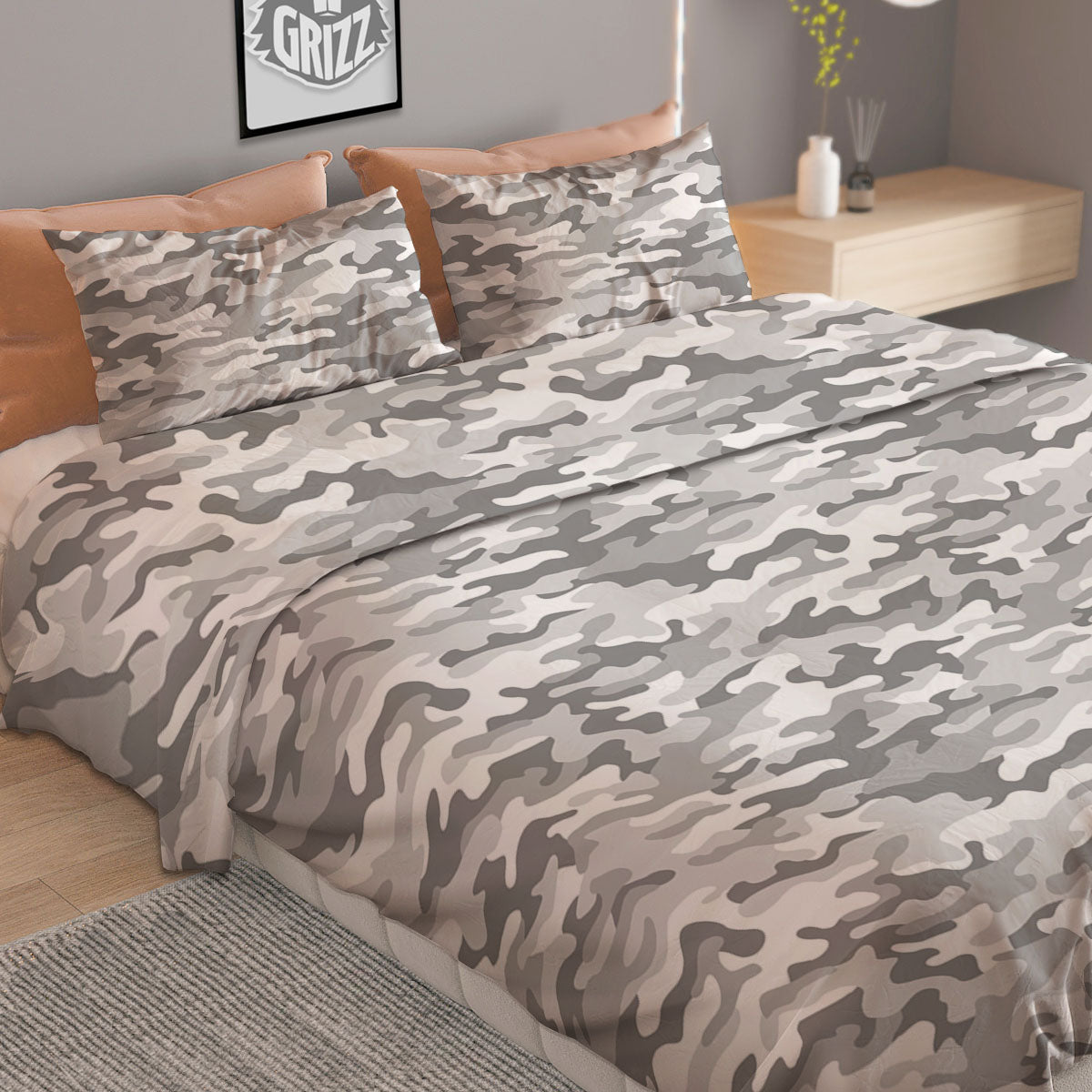 German Shepherd Drawing Print Pattern Duvet Cover Bedding Set