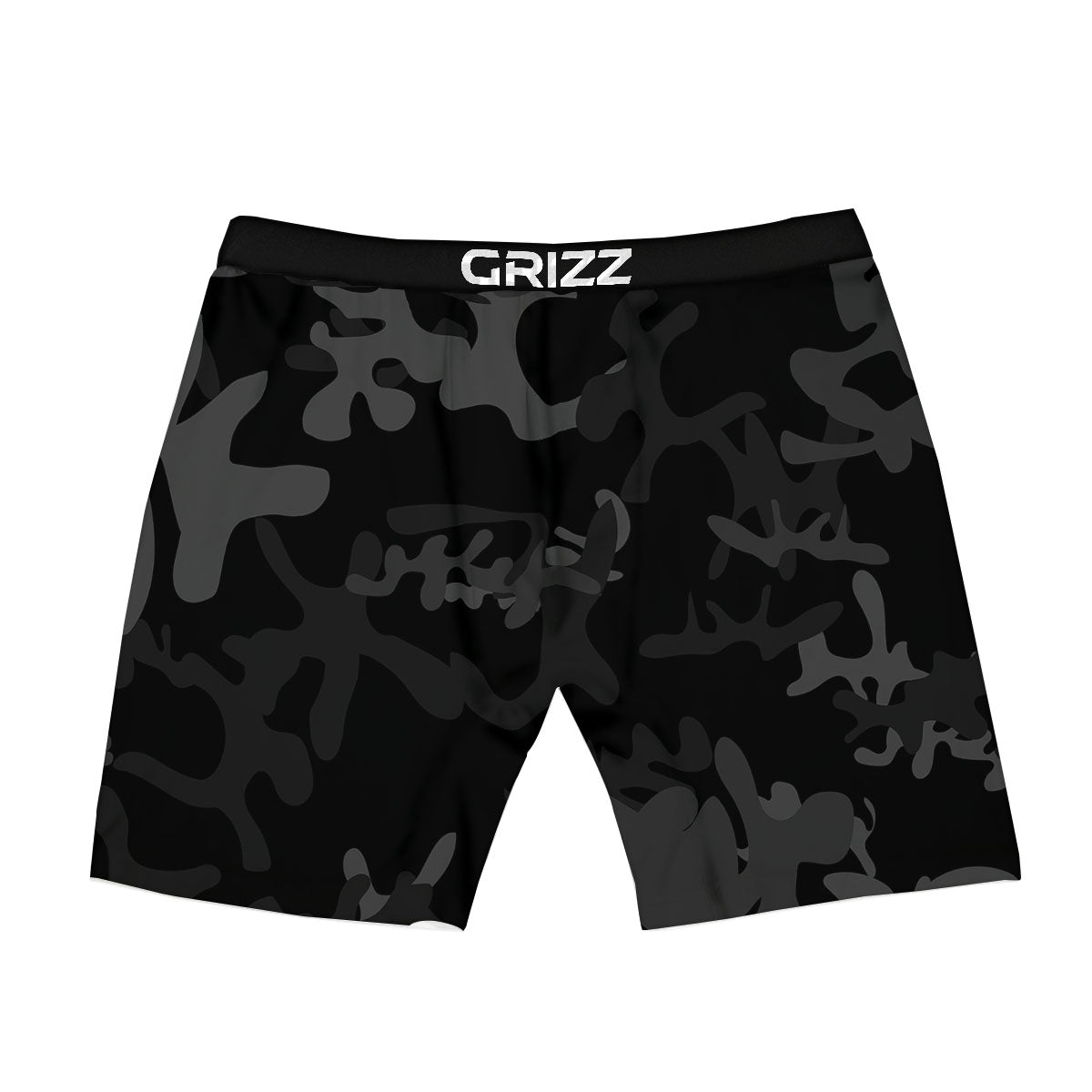 Grey Digital Camo Black Print Pattern Boxer Briefs-grizzshop