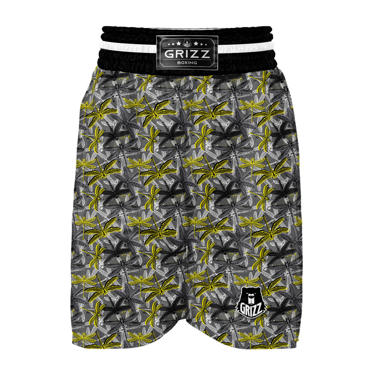 Grey Dragonfly Boxing Shorts-grizzshop