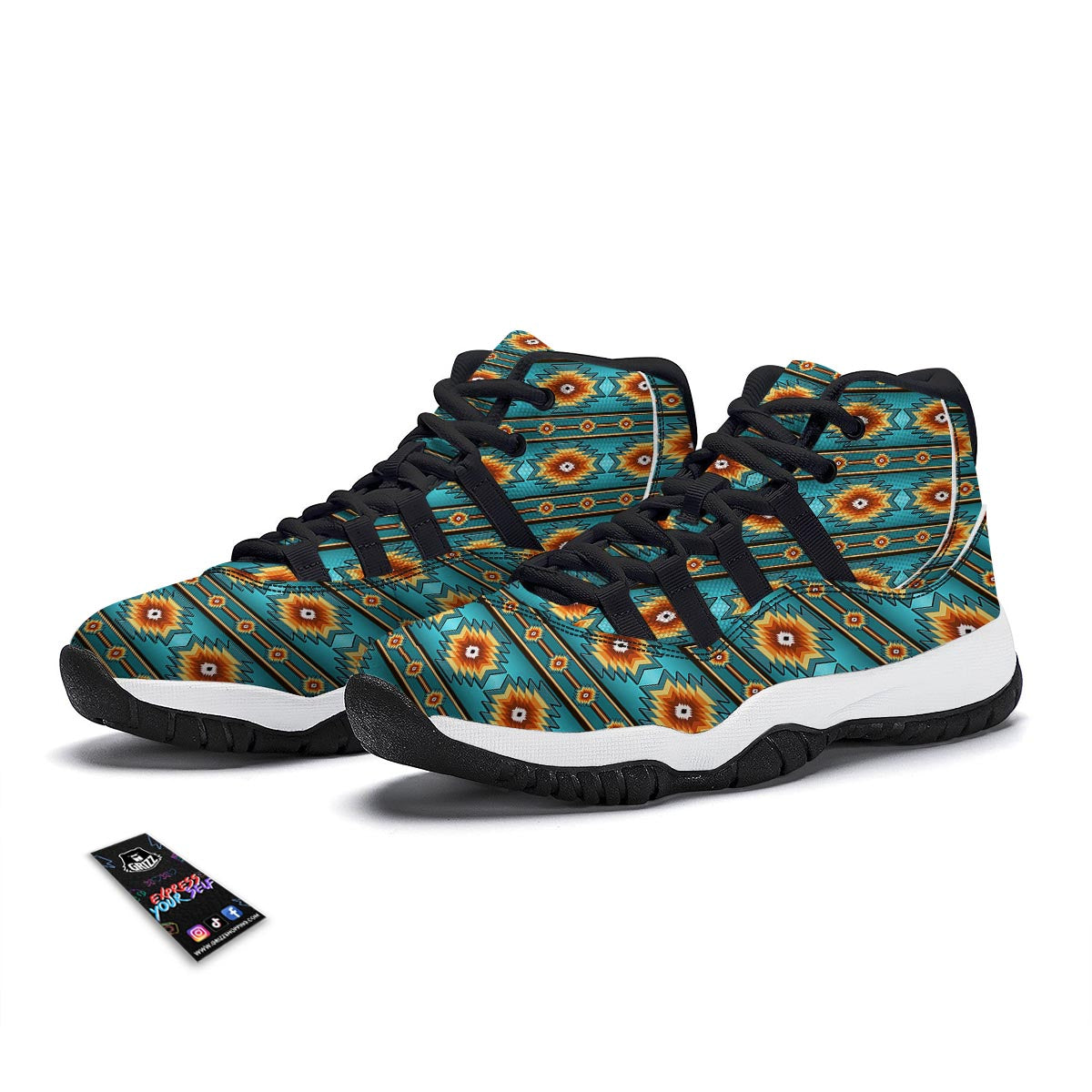 Grey Hand Drawn Scorpion Print Pattern Black Bball Shoes-grizzshop
