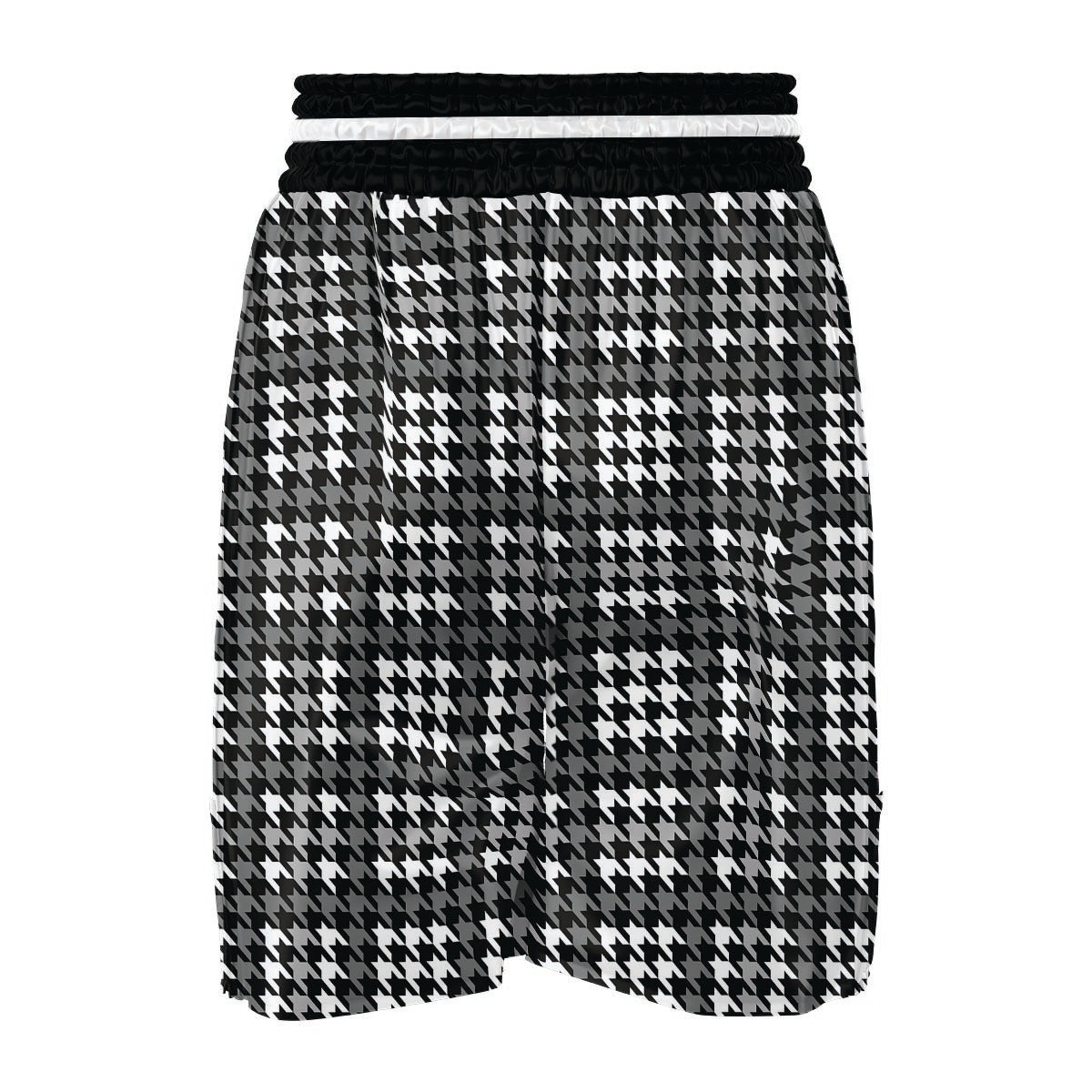 Grey Houndstooth Boxing Shorts-grizzshop
