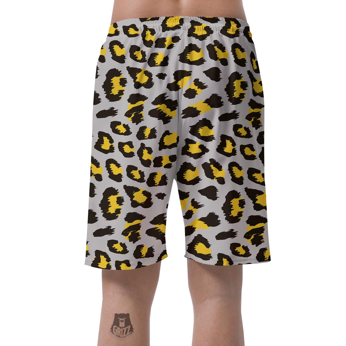 Grey Leopard Men's Shorts-grizzshop