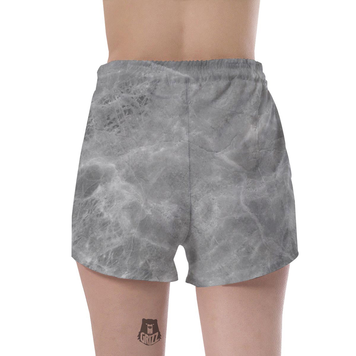 Grey Marble Women's Shorts-grizzshop