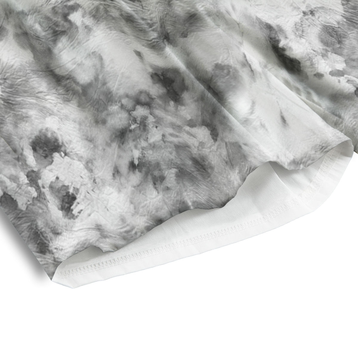 Grey Smoke Marble Print Pattern Men's Athletic Shorts