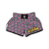 Grey Tropical Flamingo Muay Thai Boxing Shorts-grizzshop