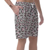 Grey and Pink Leopard Men's Shorts-grizzshop