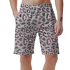 Grey and Pink Leopard Men's Shorts-grizzshop