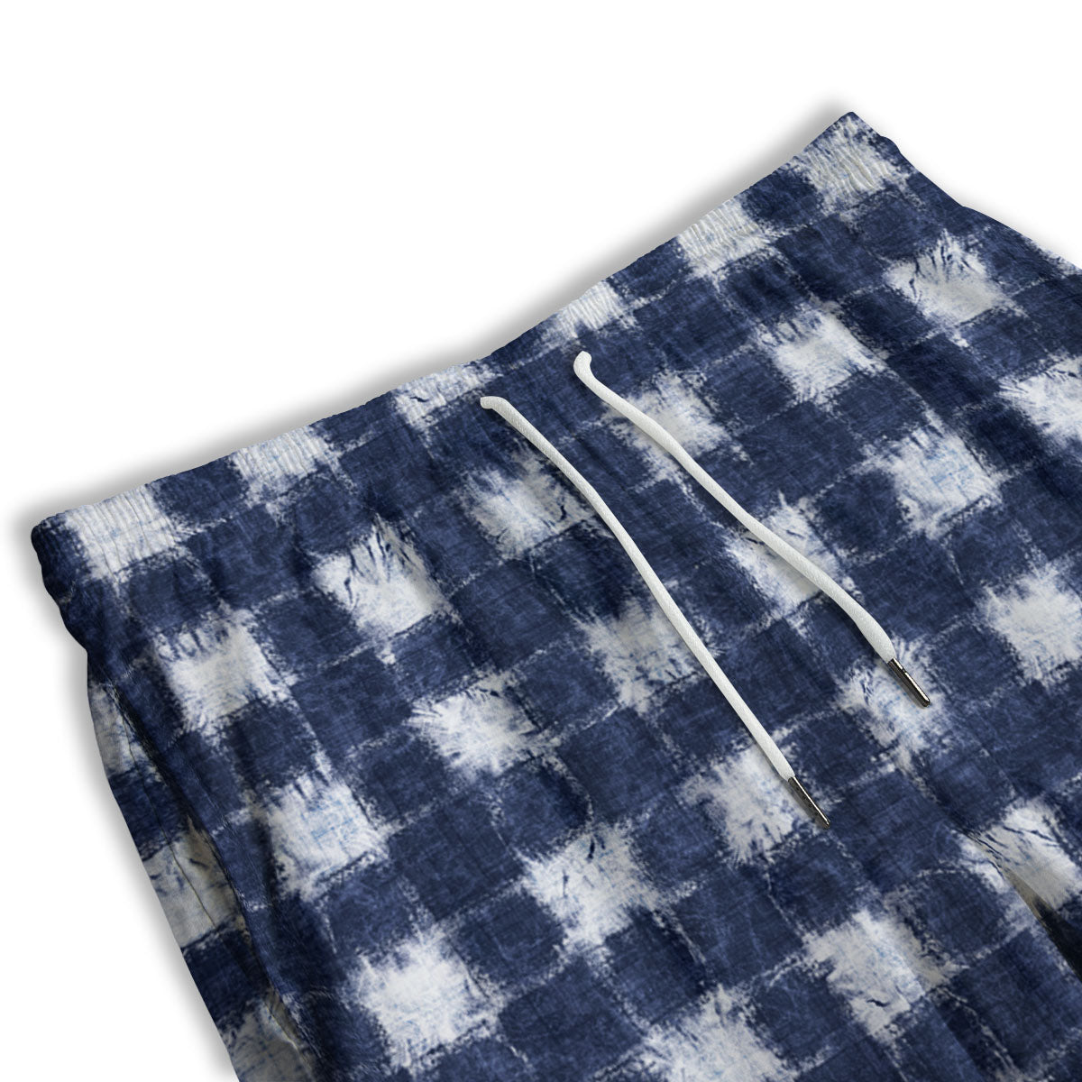 Grid Shibori Print Pattern Men's Athletic Shorts