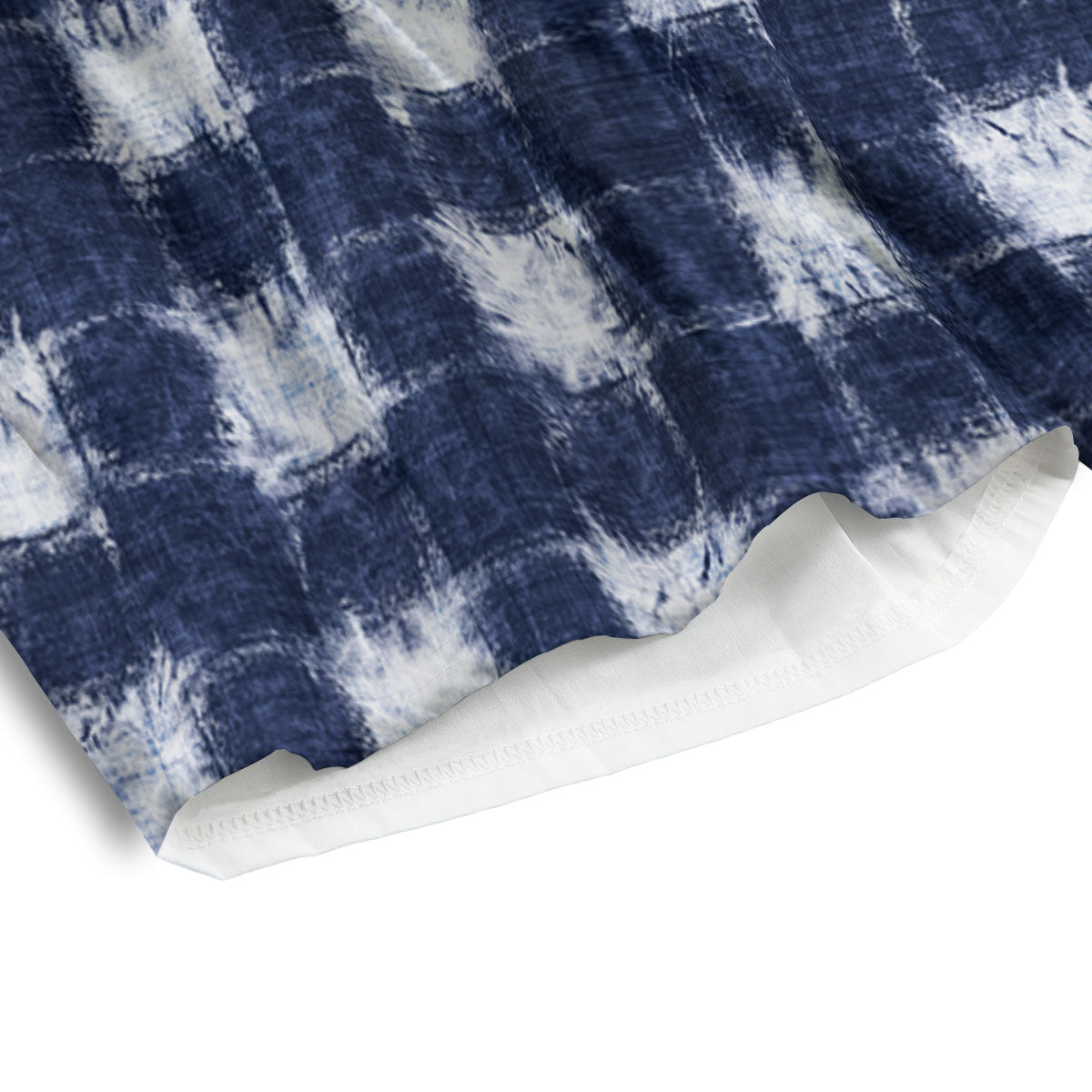 Grid Shibori Print Pattern Men's Athletic Shorts