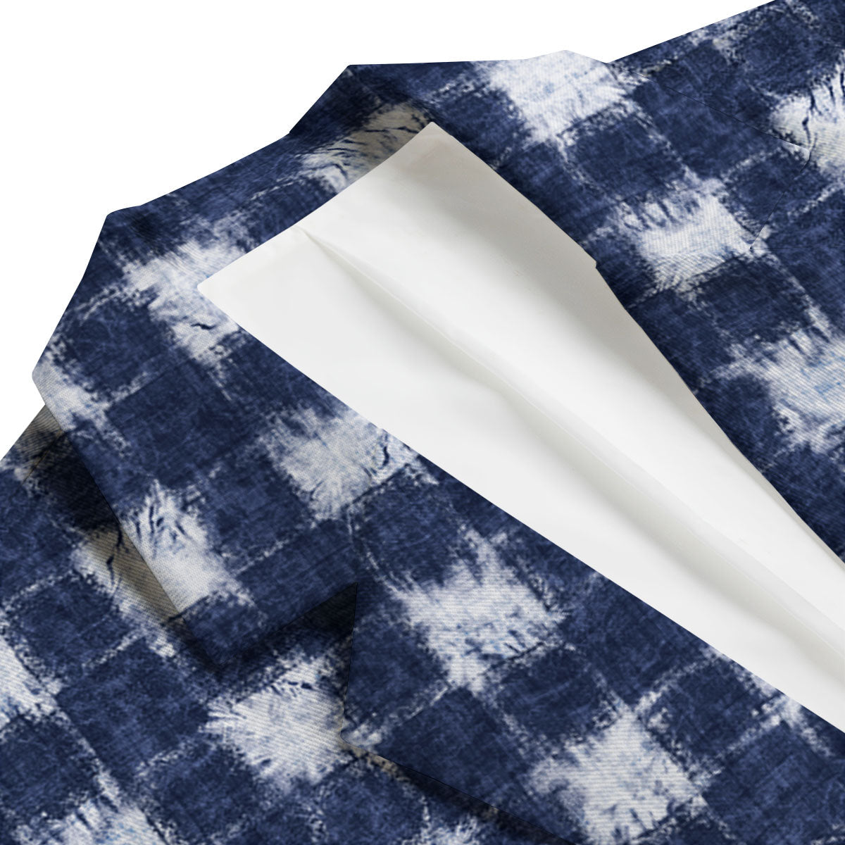 Grid Shibori Print Pattern Men's Blazer-grizzshop