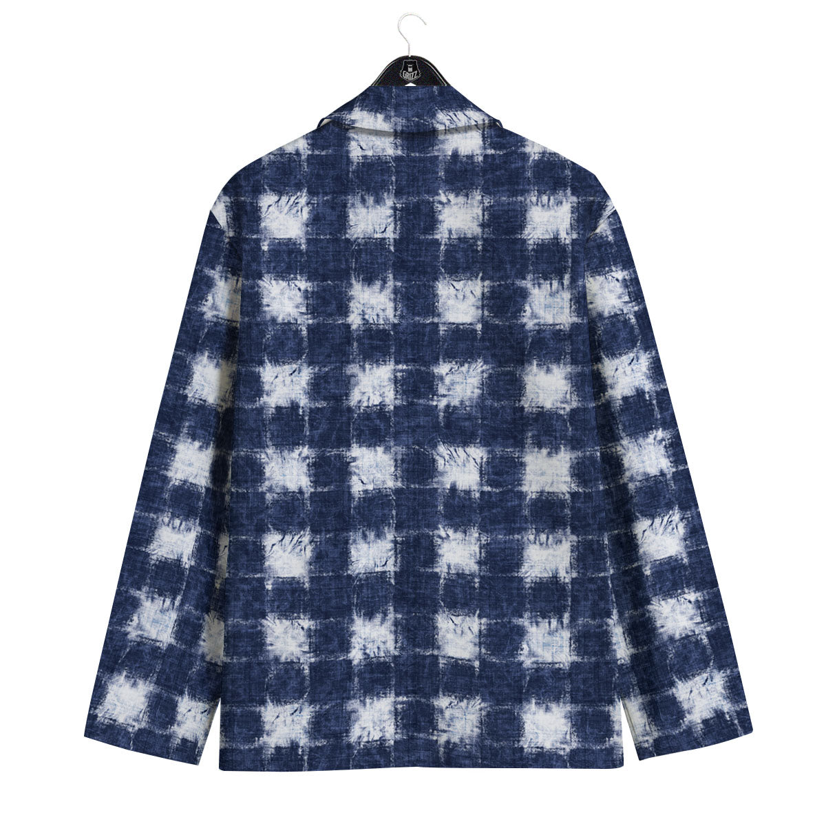 Grid Shibori Print Pattern Men's Sport Coat-grizzshop