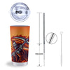 Grim Reaper And Fire Print Tumbler-grizzshop