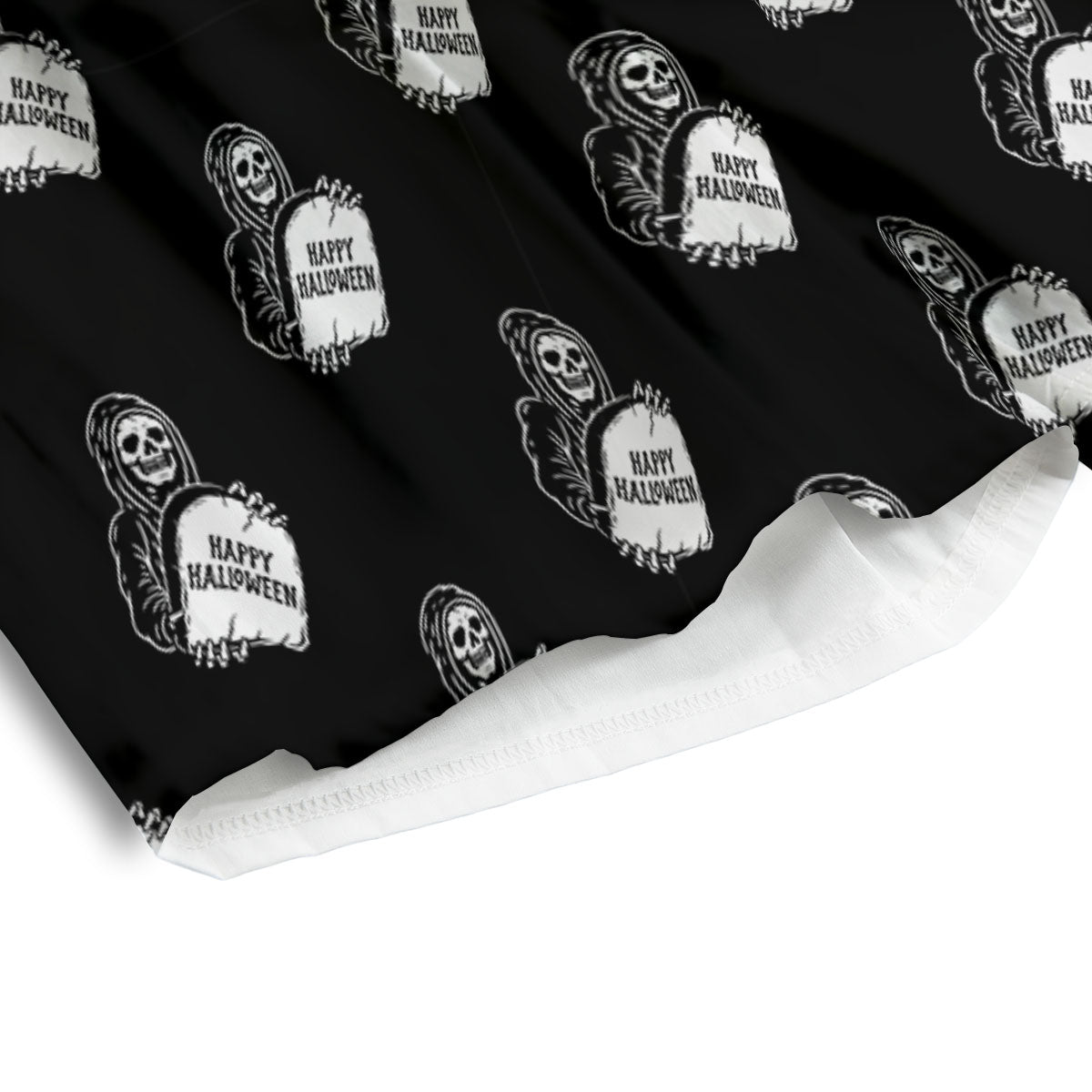 Grim Reaper Halloween Print Pattern Men's Athletic Shorts
