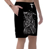 Grim Reaper Sad Print Men's Shorts-grizzshop