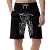 Grim Reaper Sad Print Men's Shorts-grizzshop