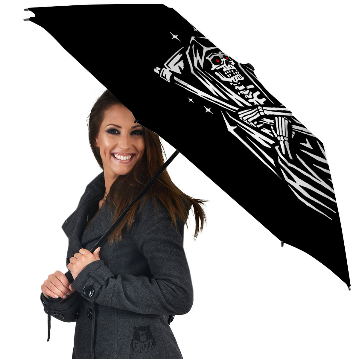 Grim Reaper Sad Print Umbrella-grizzshop
