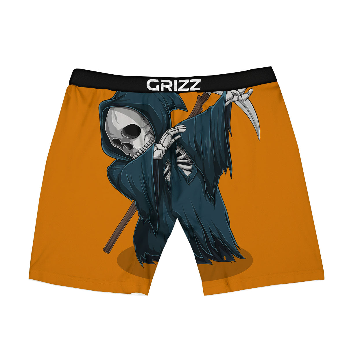 Grim Reaper Skeleton Dap Print Boxer Briefs-grizzshop