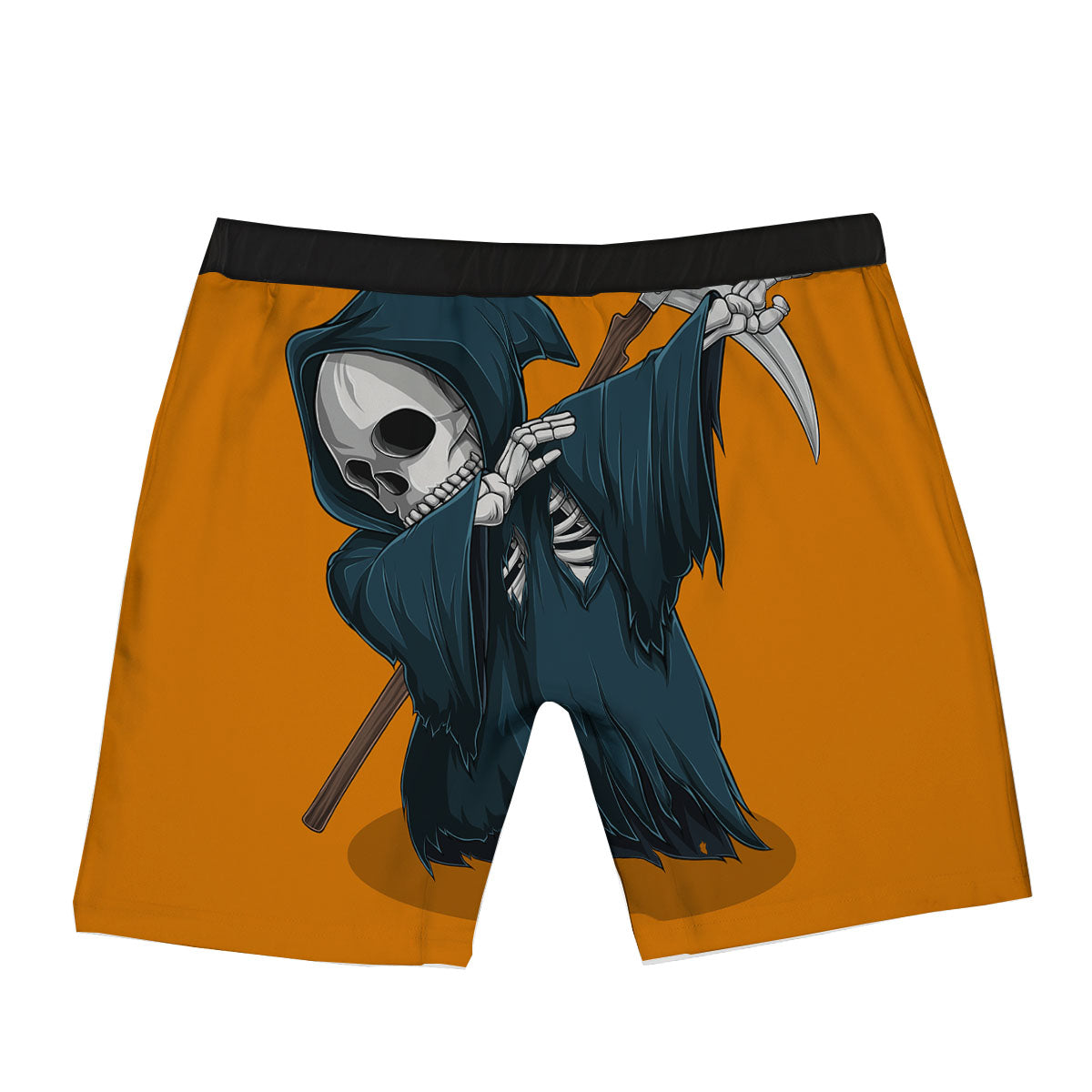 Grim Reaper Skeleton Dap Print Boxer Briefs-grizzshop