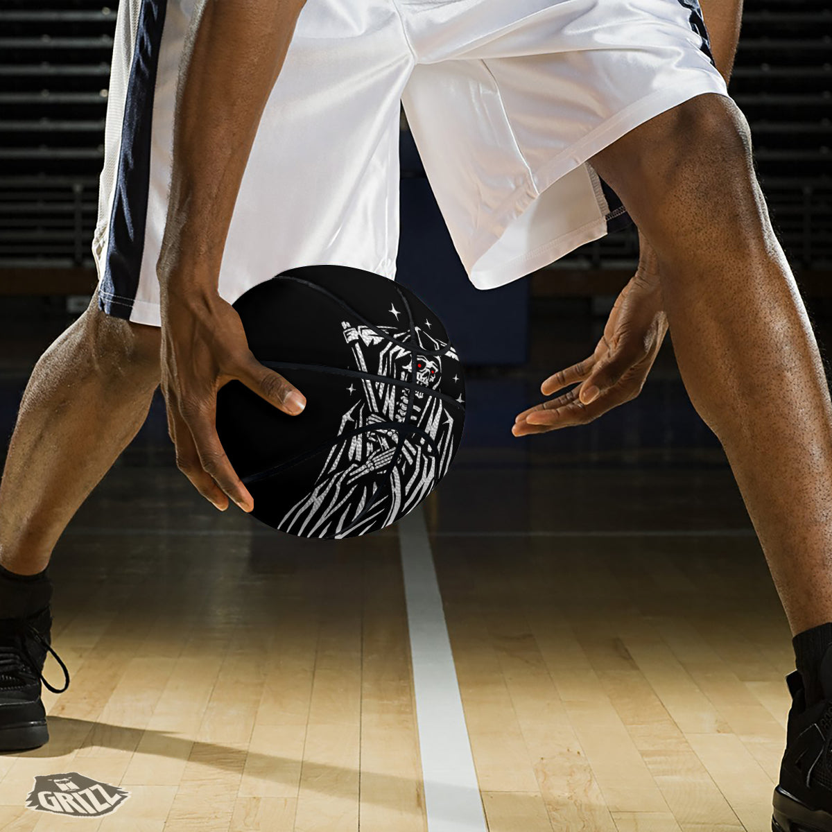 Grim Reaper Sad Print Basketball