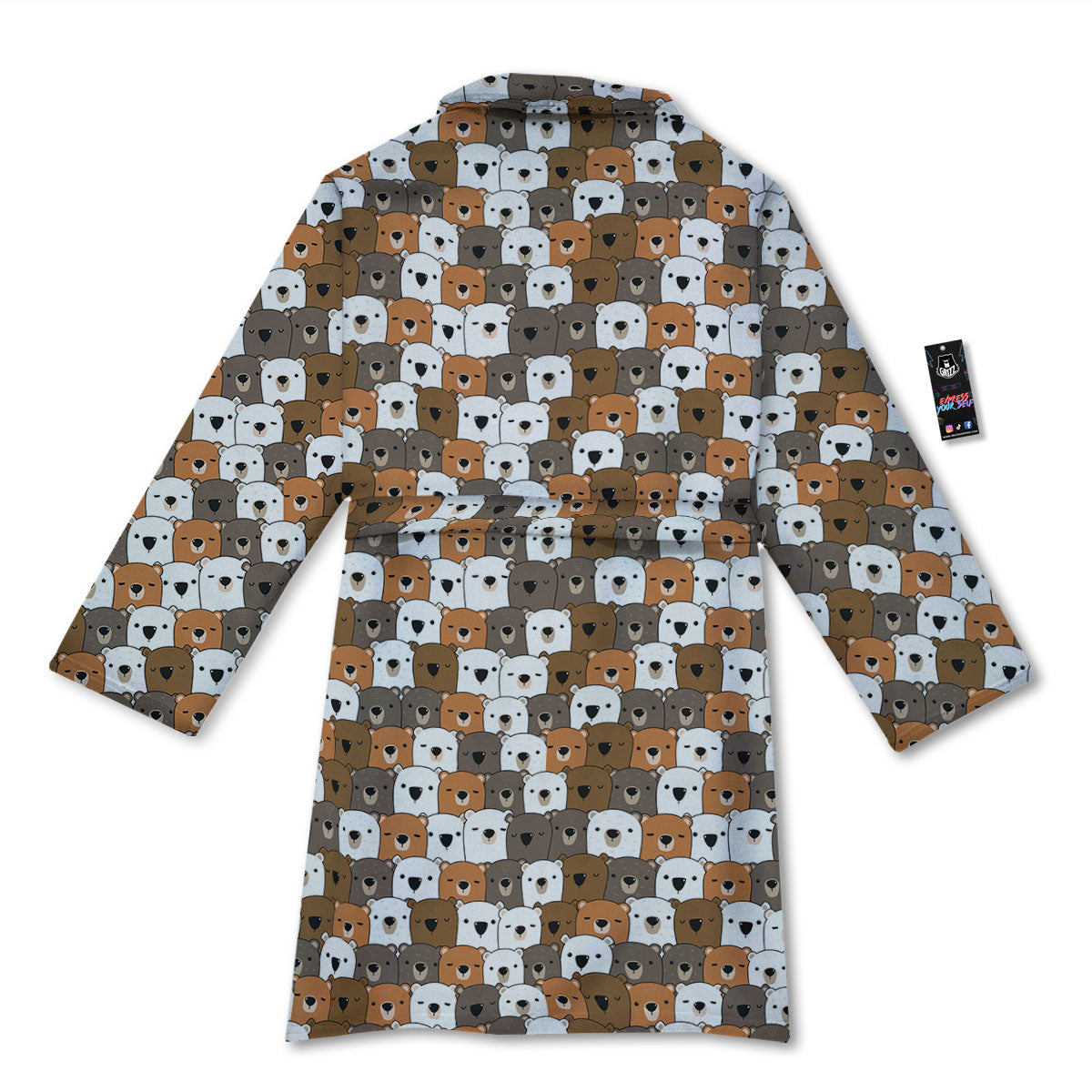 Grizzly Bear Cute Baby Print Pattern Bathrobe-grizzshop